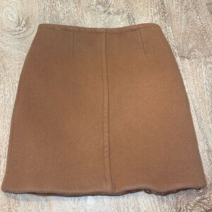 Vintage Mini Skirt in Camel Brown